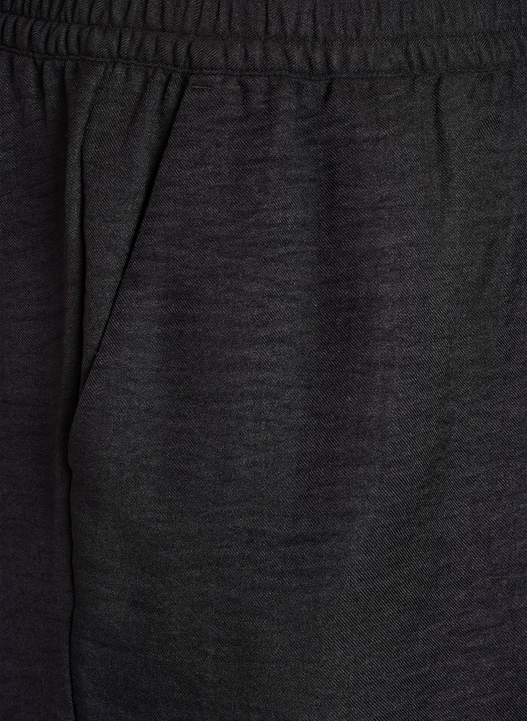 Zizzi Shorts mit Taschen und hoher Taille, Schwarz, Packshot image number 2