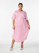 Kn&ouml;chellanges Hemdblusenkleid mit Bindeg&uuml;rtel und Streifen, Pink, Model image number 0