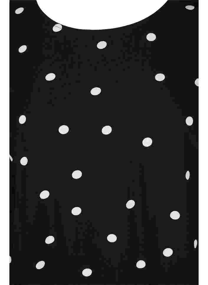 Geblümtes Kurzarm Kleid aus Viskose, Black Dot, Packshot image number 2