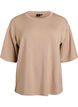 Lockeres T-Shirt mit Halbarm, Beige, Packshot image number 0