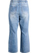Jeans mit weitem Bein und Ziernähten, Blau, Packshot image number 1