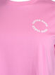 T-Shirt aus Bio-Baumwolle mit Textmotiv, Pink, Packshot image number 2
