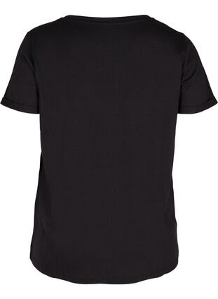 Trainings-T-Shirt aus Baumwolle mit Aufdruck, Black Keep, Packshot image number 1
