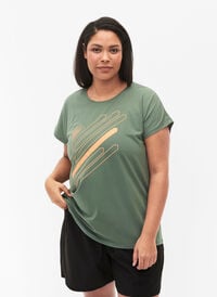 Trainingsshirt mit kurzen Ärmeln und Print, Laurel W. w. Print, Model