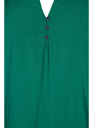 Langärmelige Bluse aus Viskosemischung, Evergreen, Packshot image number 2