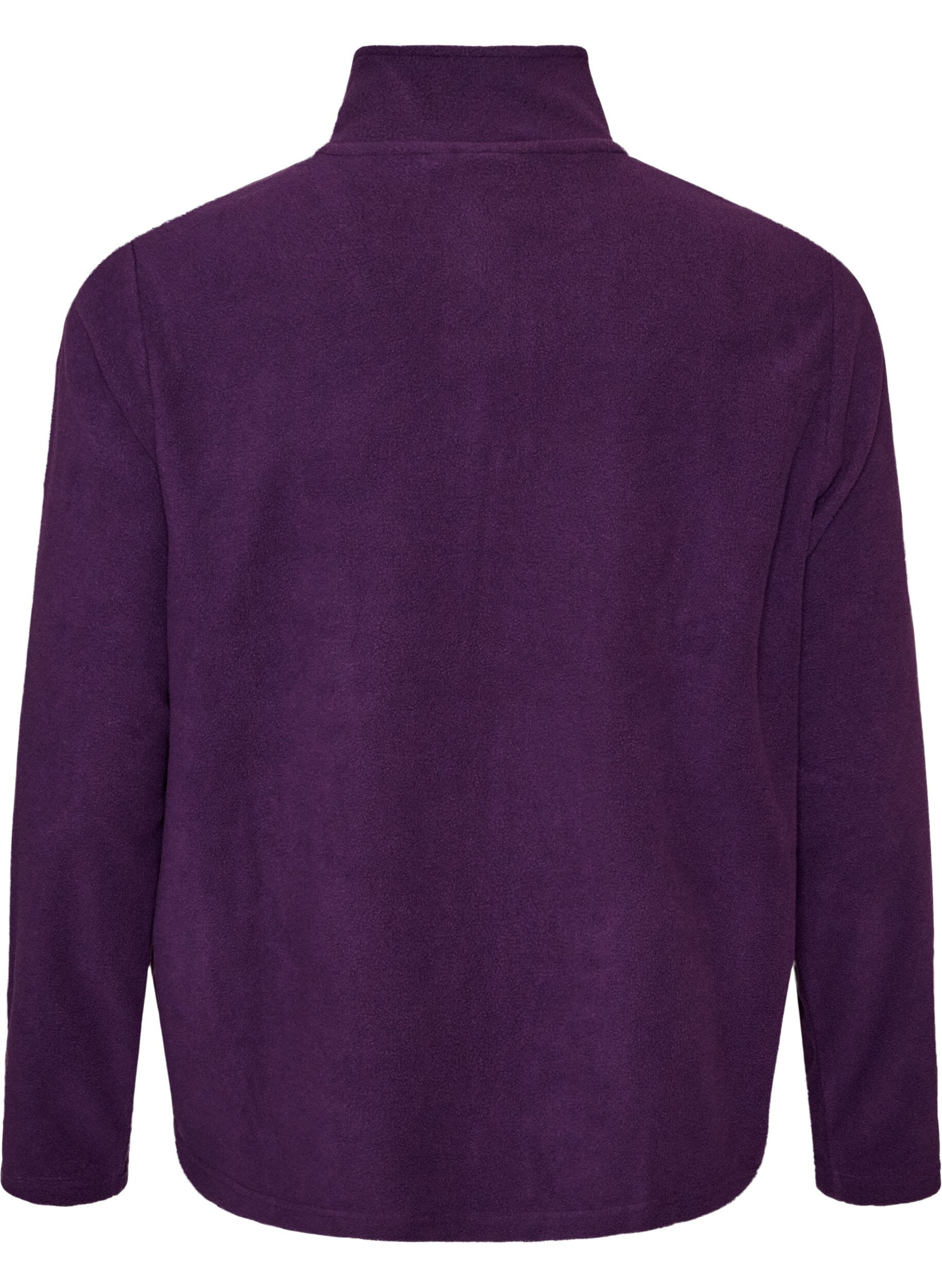ZizziTop aus Fleece mit Rei&szlig;verschluss und hohem Kragen, Lila, Packshot image number 1