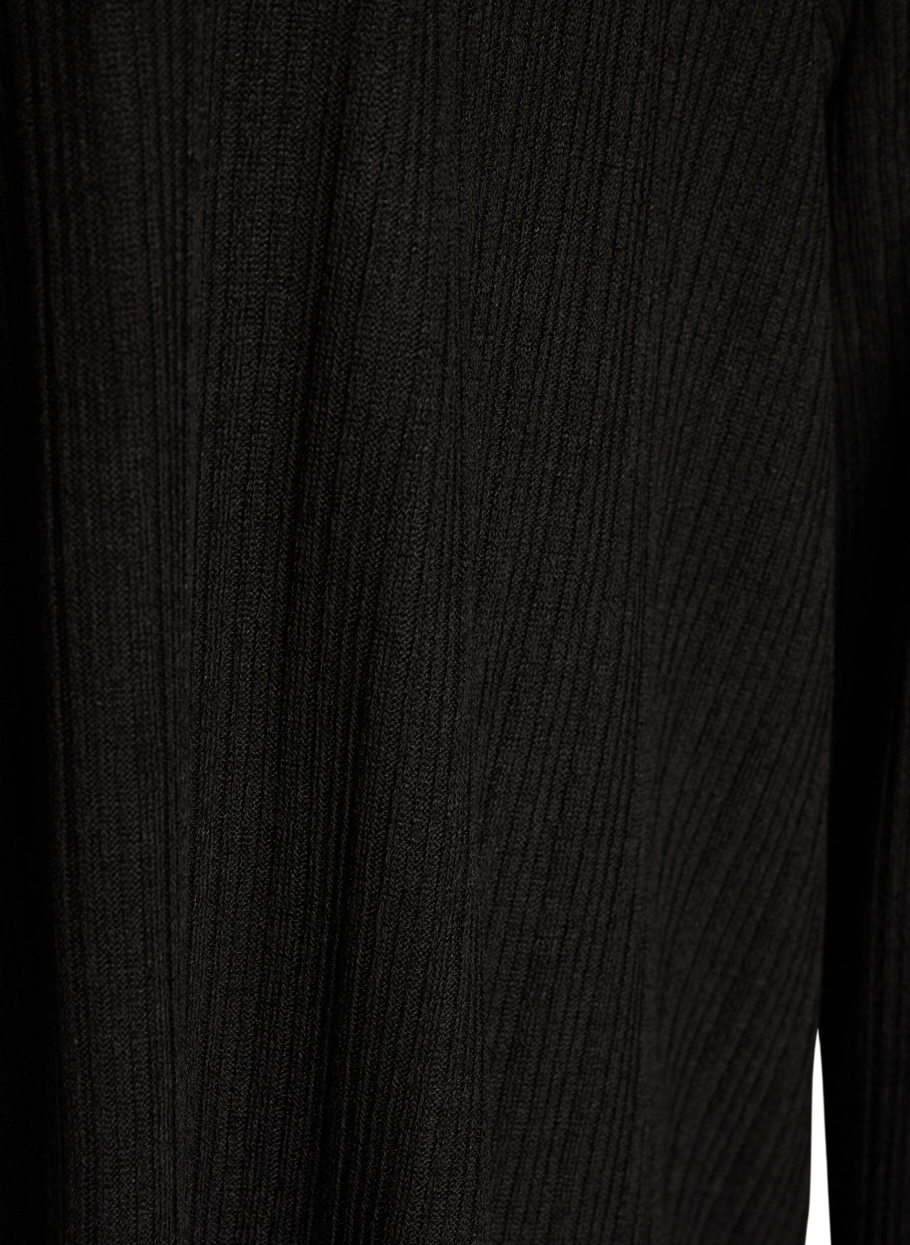 ZizziOffener Cardigan aus strukturiertem Jersey, Schwarz, Packshot image number 2