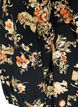 Kurzes Baumwollkleid mit Gummisaum und langen &Auml;rmeln, Schwarz, Packshot image number 3