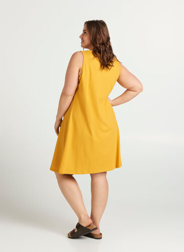 Kleid mit A-Linie, Mineral Yellow NY, Model image number 1