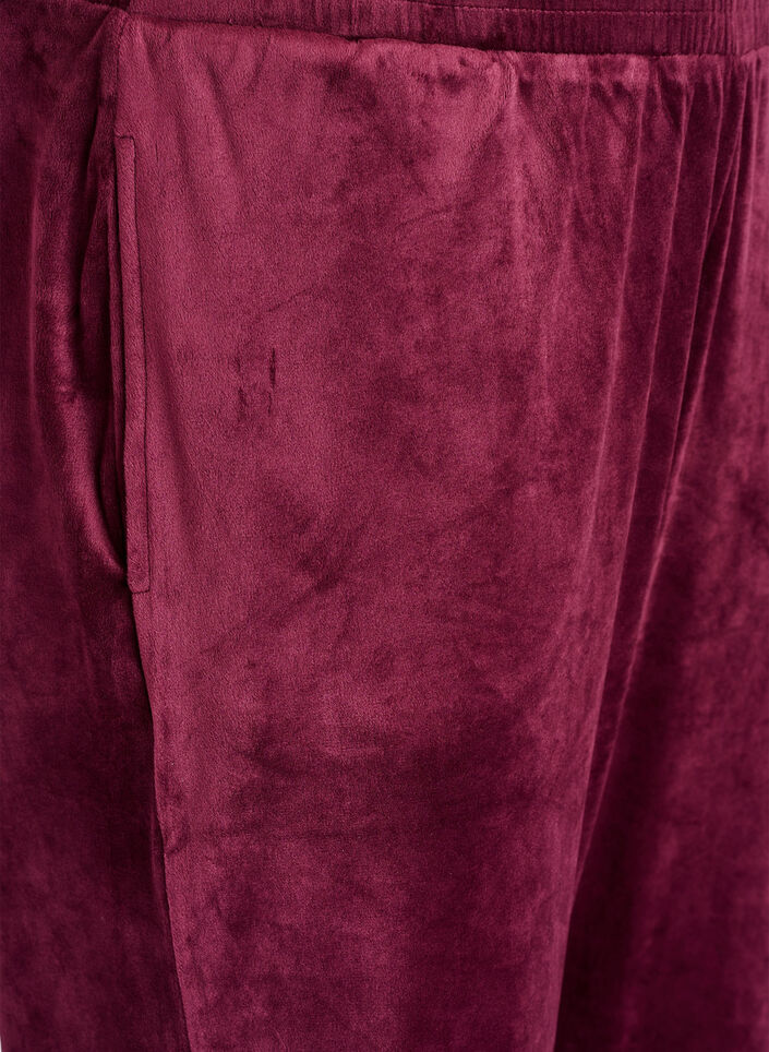 Lockere Samt-Hose, Dunkles Bordeaux, Packshot image number 2