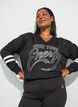 Sportliches Top aus Mesh mit Textprint, Schwarz, Model image number 3