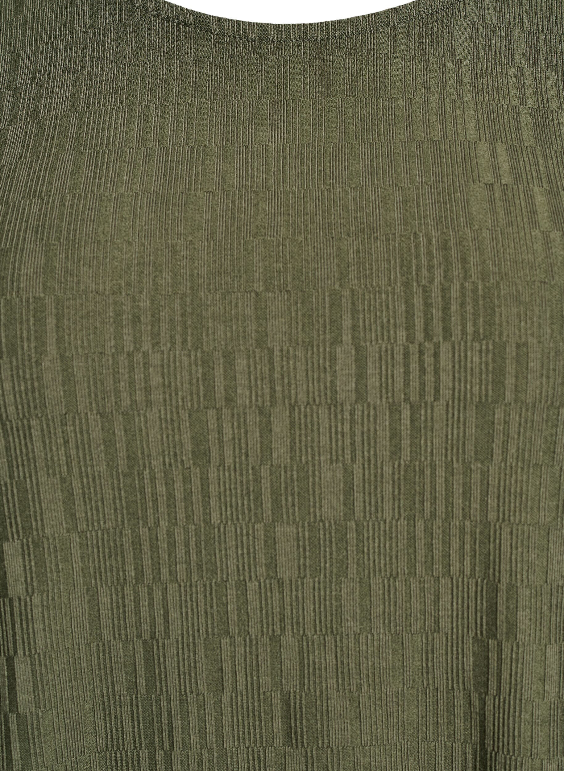ZizziBluse mit Struktur und 3/4-&Auml;rmeln, Gr&uuml;n, Packshot image number 2