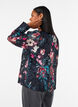 Gebl&uuml;mte Bluse mit Webstruktur, Schwarz, Model image number 2