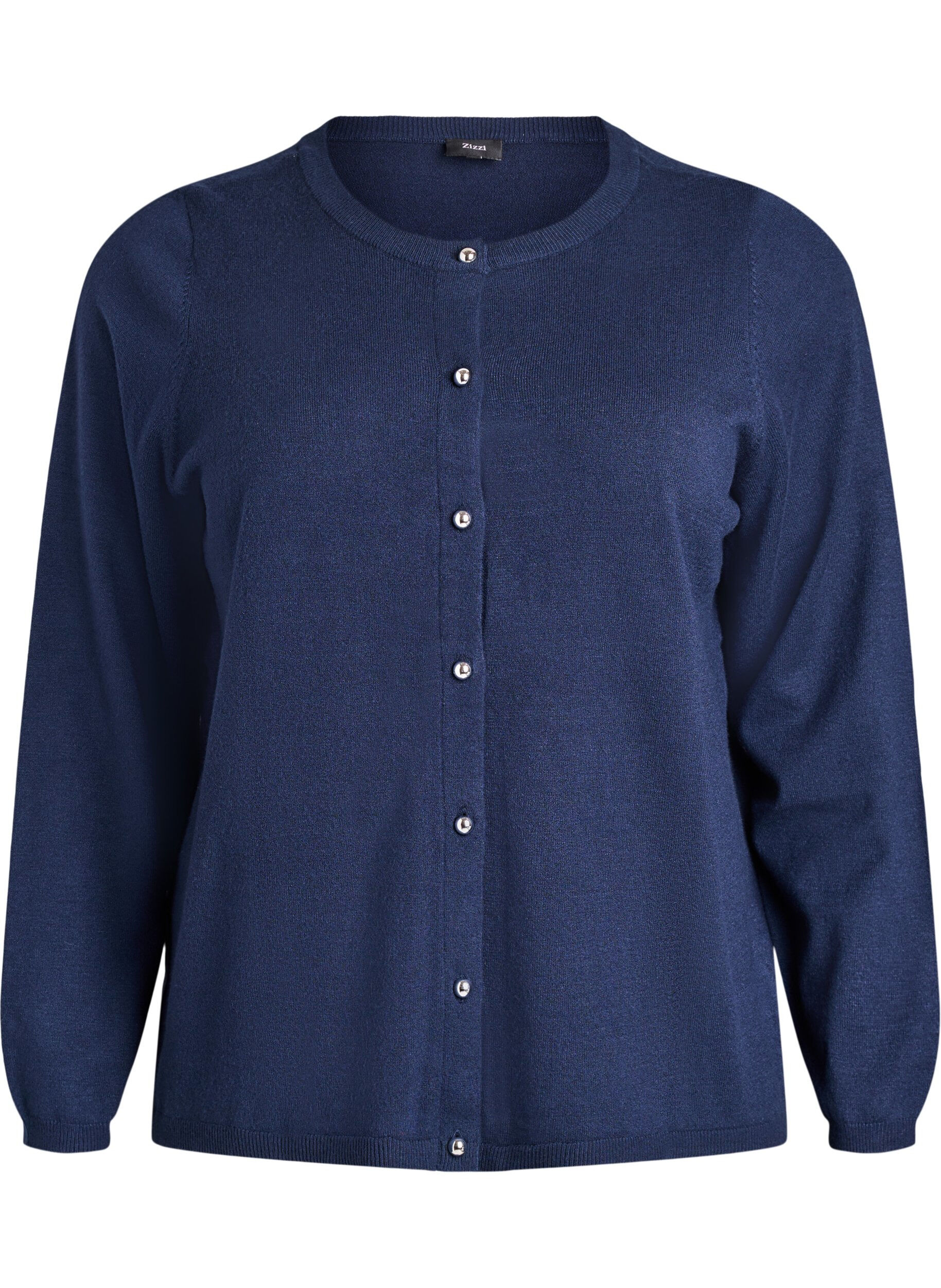 ZizziCardigan mit runden Kn&ouml;pfen, Blau, Packshot image number 0