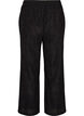 Cordhose mit weitem Bein und hoher Taille, Schwarz, Packshot image number 1