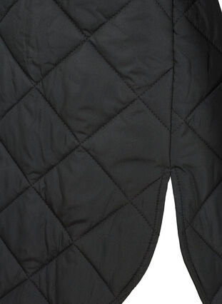 Lange Steppweste mit Knopfverschluss und Taschen, Black, Packshot image number 3