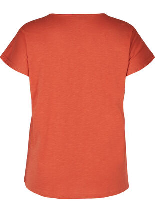 Kurzarm T-Shirt aus Baumwolle mit Sternen, Burnt Brick STARS, Packshot image number 1