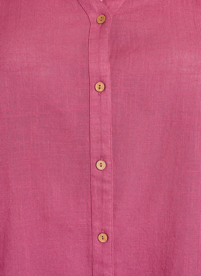 Baumwollbluse mit V-Ausschnitt, Rot, Packshot image number 2