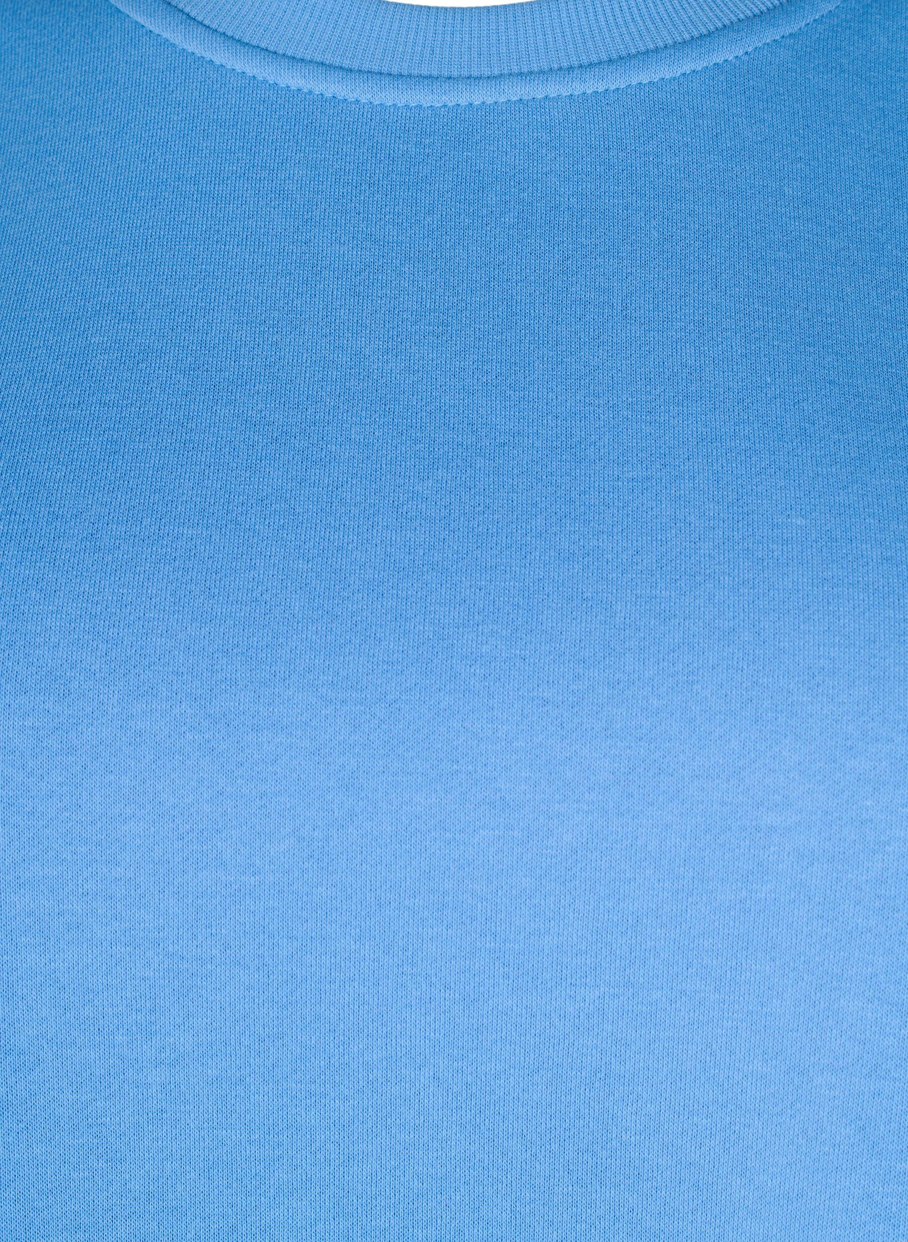 Zizzi Sweatshirt mit aufgestickten Cut-Outs, Della Robbia Blue, Packshot image number 2