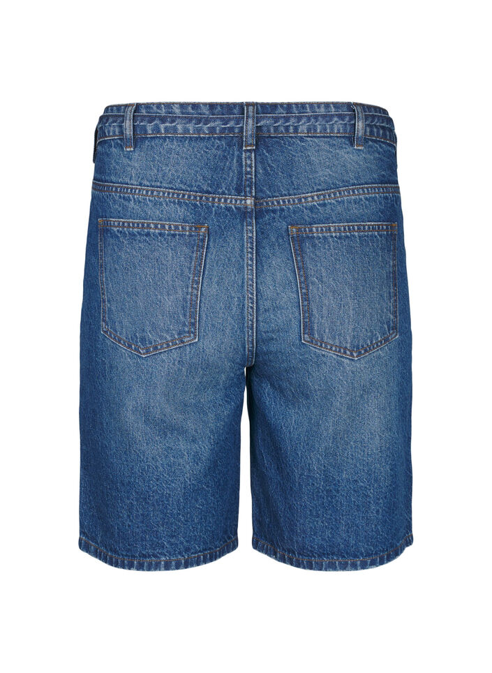 Slim fit Jeansshorts mit Bindeg&uuml;rtel, Blau, Packshot image number 1
