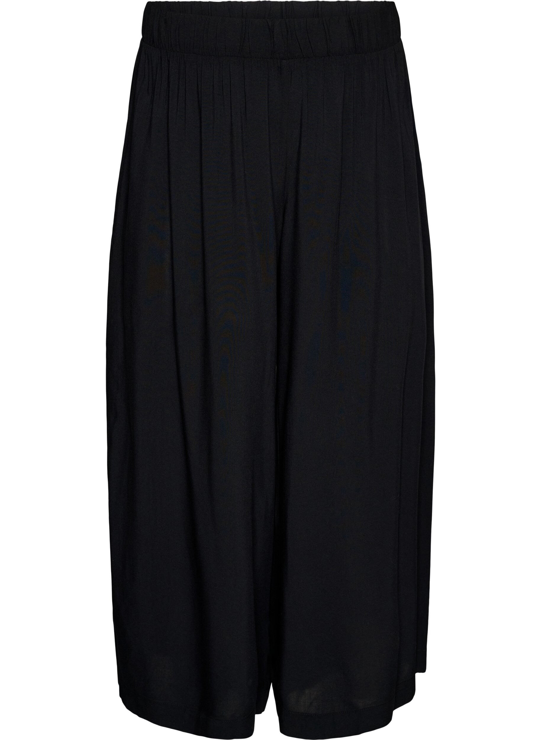 FLASH - Culottes aus Viskose mit hoher Taille und weiten Beinen
