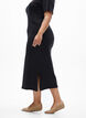 Maxikleid aus Jersey mit kurzen Ärmeln, Schwarz, Model image number 2