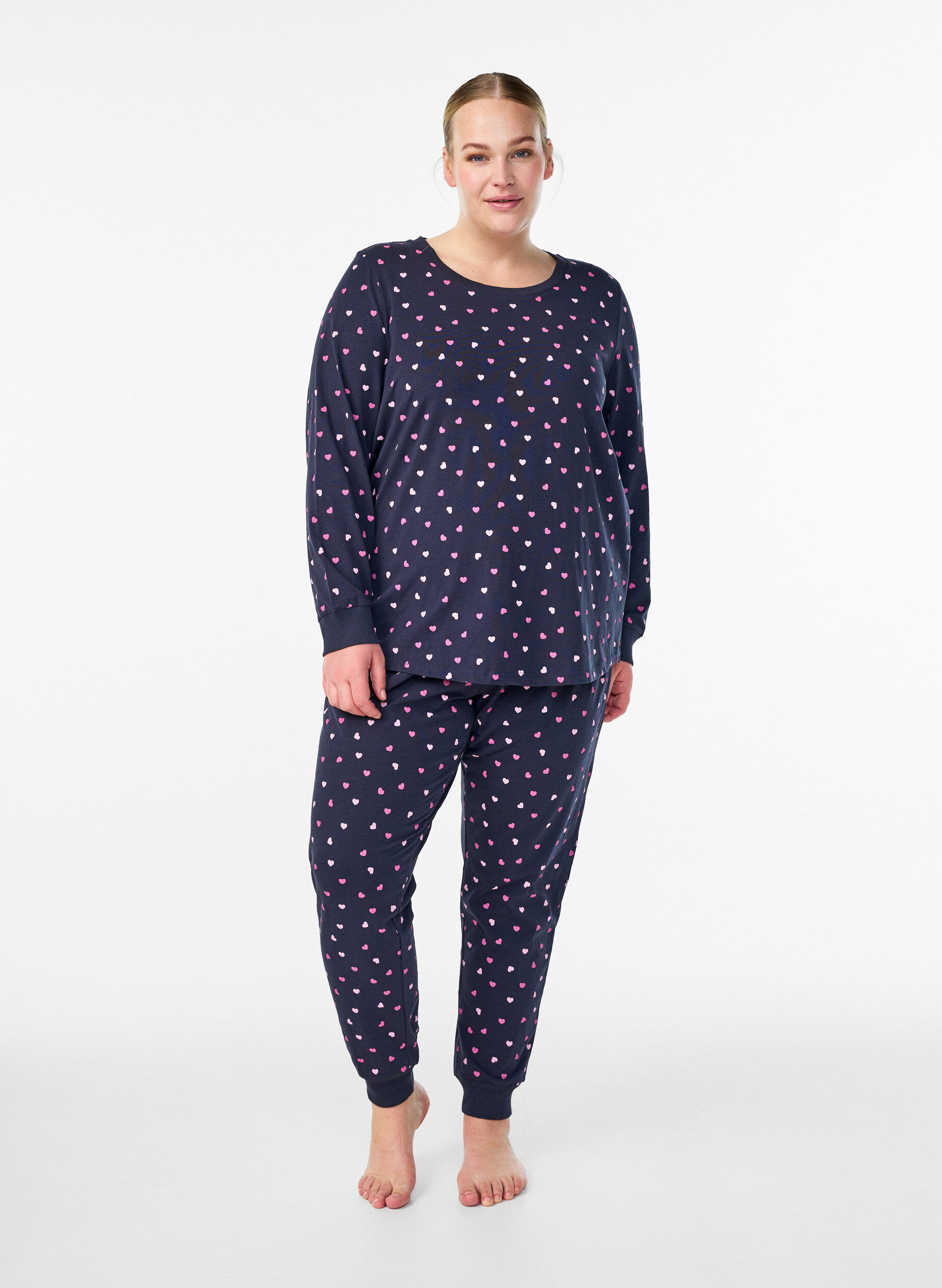ZizziBedruckte Pyjamahose, Blau, Model image number 0