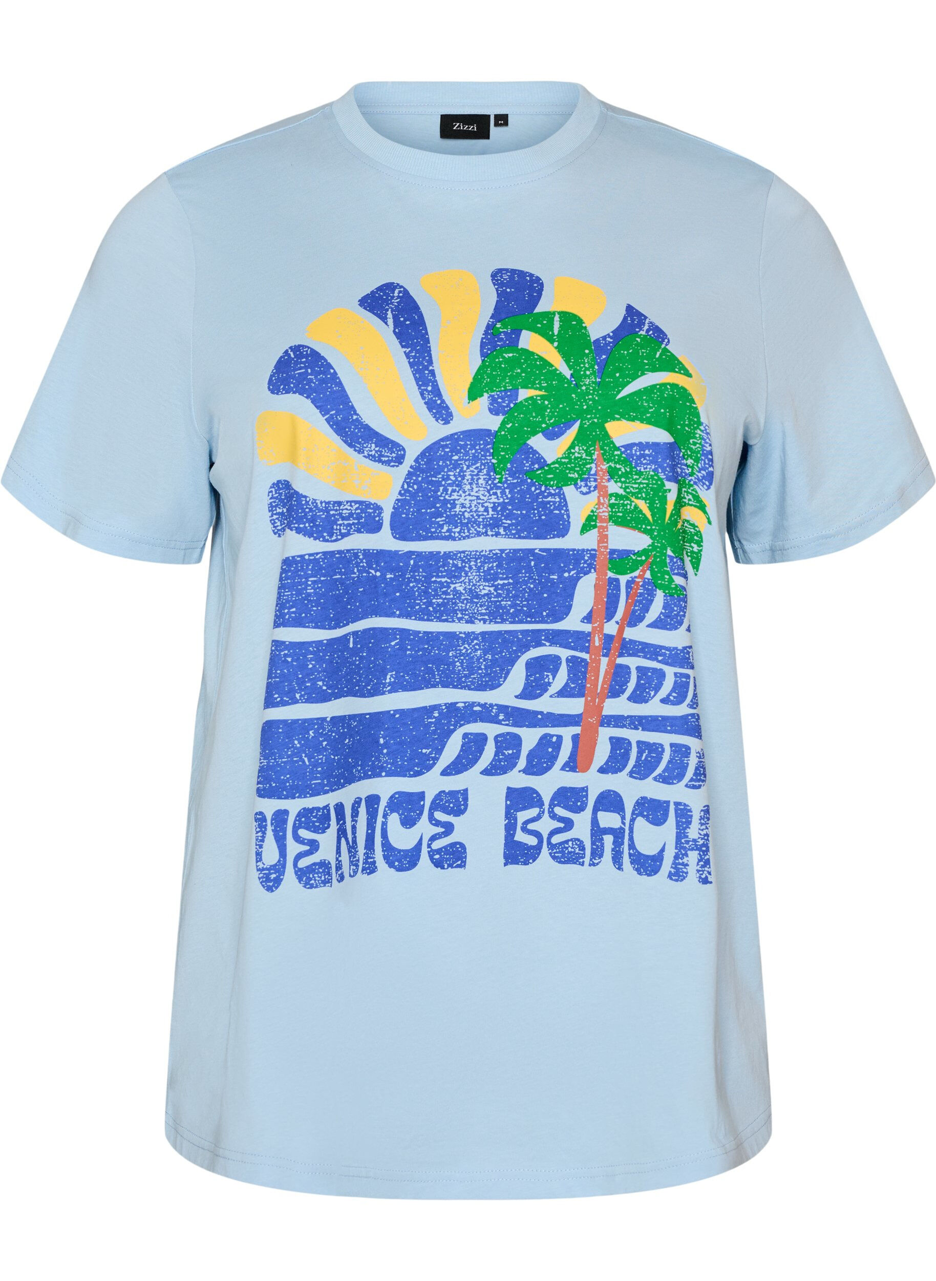 ZizziT-Shirt aus Baumwolle mit Print, Blau, Packshot image number 0