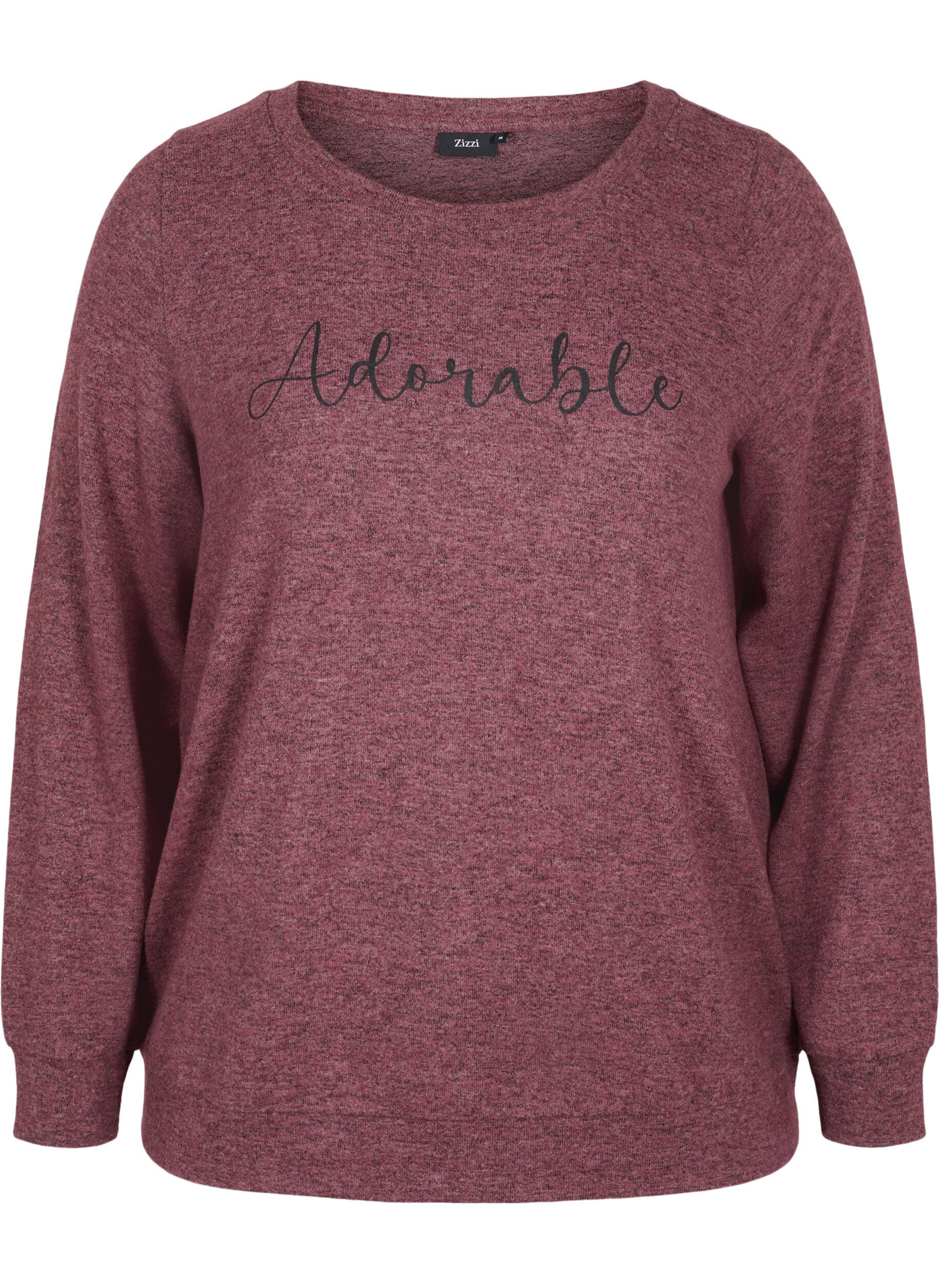 Zizzi Melange-Bluse aus Viskosemischung, Port Royal Mel, Packshot image number 0