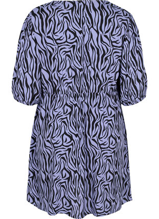 Kleid mit Knöpfen und 3/4-Ärmeln, Blue Zebra, Packshot image number 1