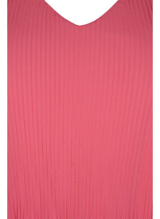 Plissee Bluse mit V-Ausschnitt, Hot Pink, Packshot image number 2