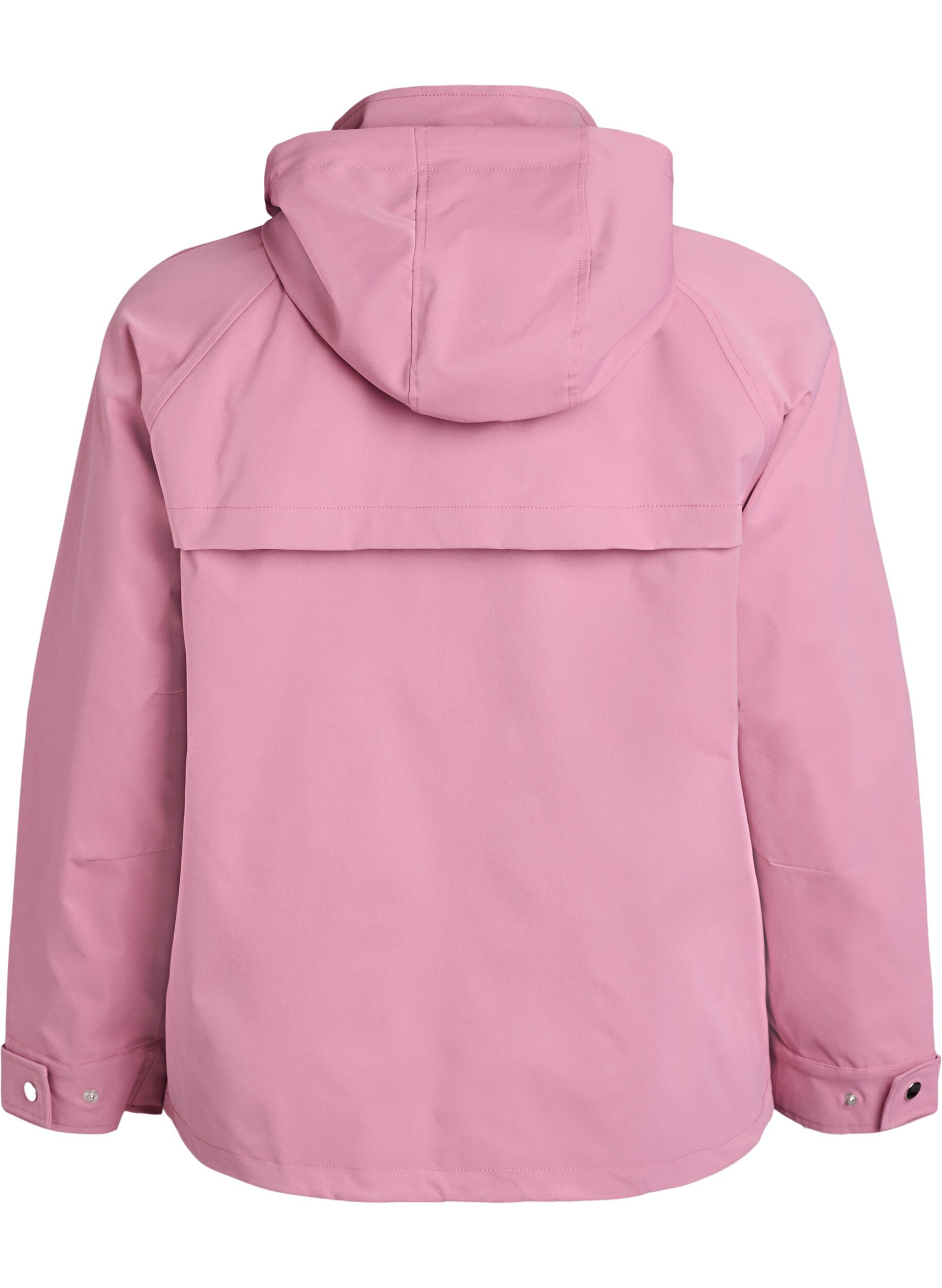 Zizzi Kurze Fr&uuml;hlingsjacke mit abnehmbarer Kapuze, Rot, Packshot image number 1