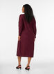 Midikleid mit gewellter Struktur und langen &Auml;rmeln, Rot, Model image number 1