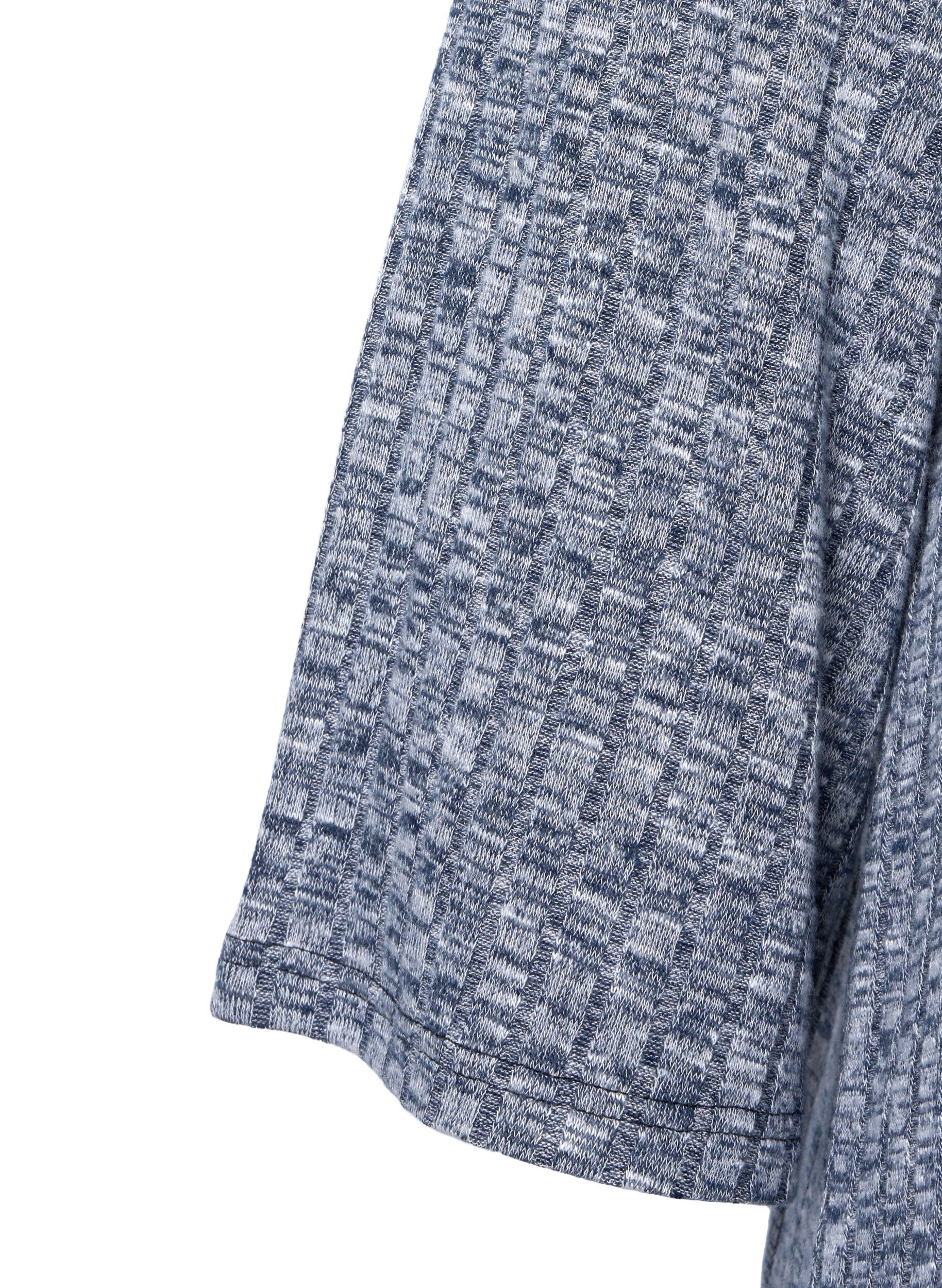 Zizzi Melange Bluse mit Rundhalsausschnitt und 3/4-&Auml;rmeln, Dress Blues Mel., Packshot image number 2