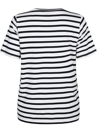 Gestreiftes Baumwoll-T-Shirt, Black Stripes, Packshot image number 1