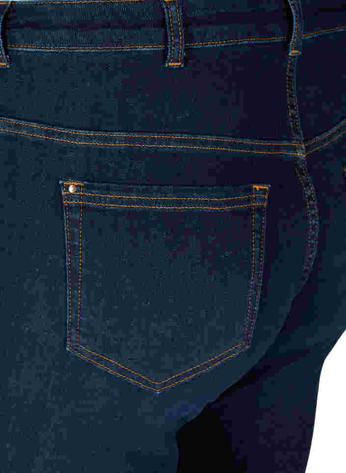 Hochtaillierte Ellen Jeans mit Bootcut, Dark blue denim, Packshot image number 3