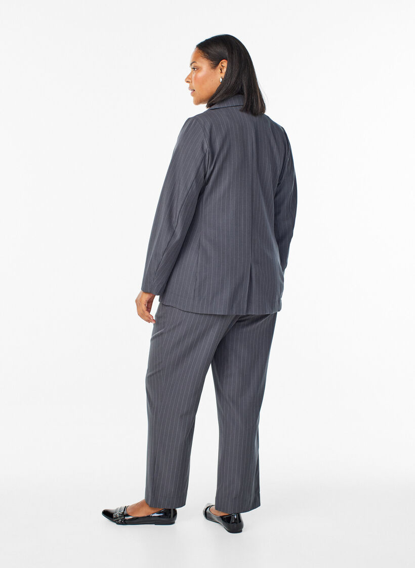 Lockere Hose mit Taschen, Grau, Model image number 1