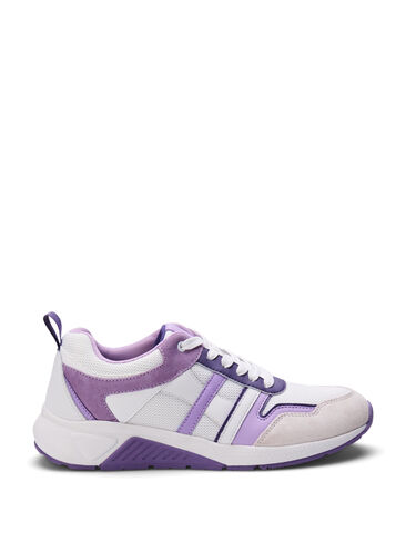 Sneakers mit weiter Passform, White Purple, Packshot image number 0