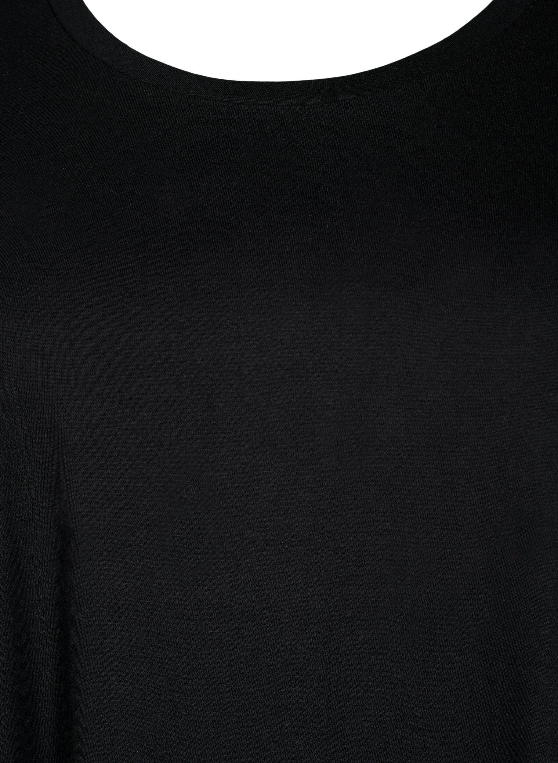 Zizzi 2er-Pack Kleider aus Baumwolle mit kurzen &Auml;rmeln, Black/Black, Packshot image number 3