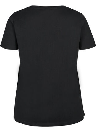 Baumwoll Kurzarm T-Shirt, Black, Packshot image number 1