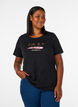 T-Shirt mit Motiv, Schwarz, Model image number 0