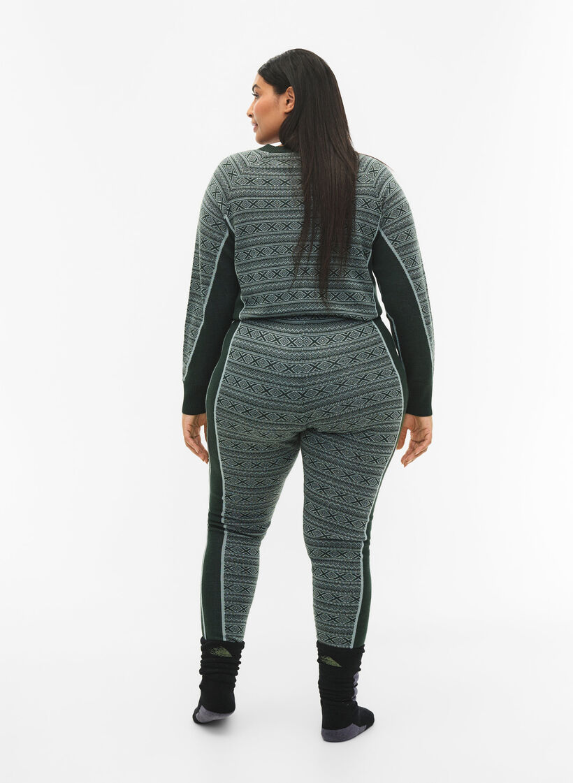 Ski-Unterhose aus Wolle, Deep Lake Comb, Model image number 1