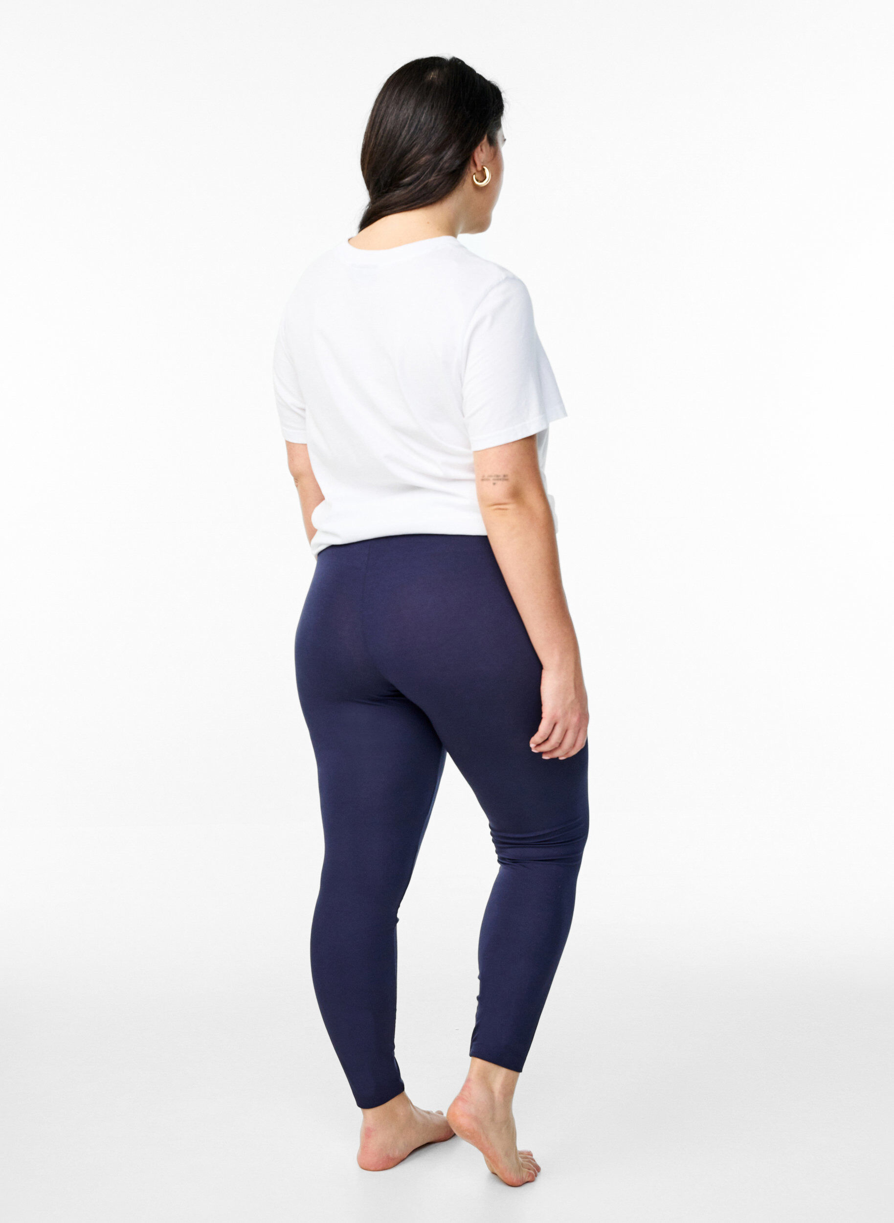 Zizzi Basic-Leggings aus Viskose, Blau, Model image number 2
