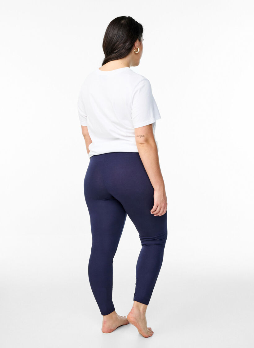 Basic-Leggings aus Viskose, Blau, Model image number 2