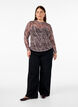 Mesh-Top mit Zebraprint, Schwarz, Model image number 1