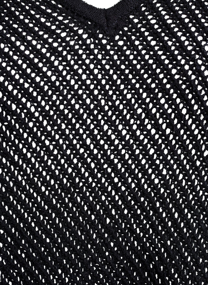 FLASH - Ärmelloser Stricktop mit V-Ausschnitt, Schwarz, Packshot image number 2