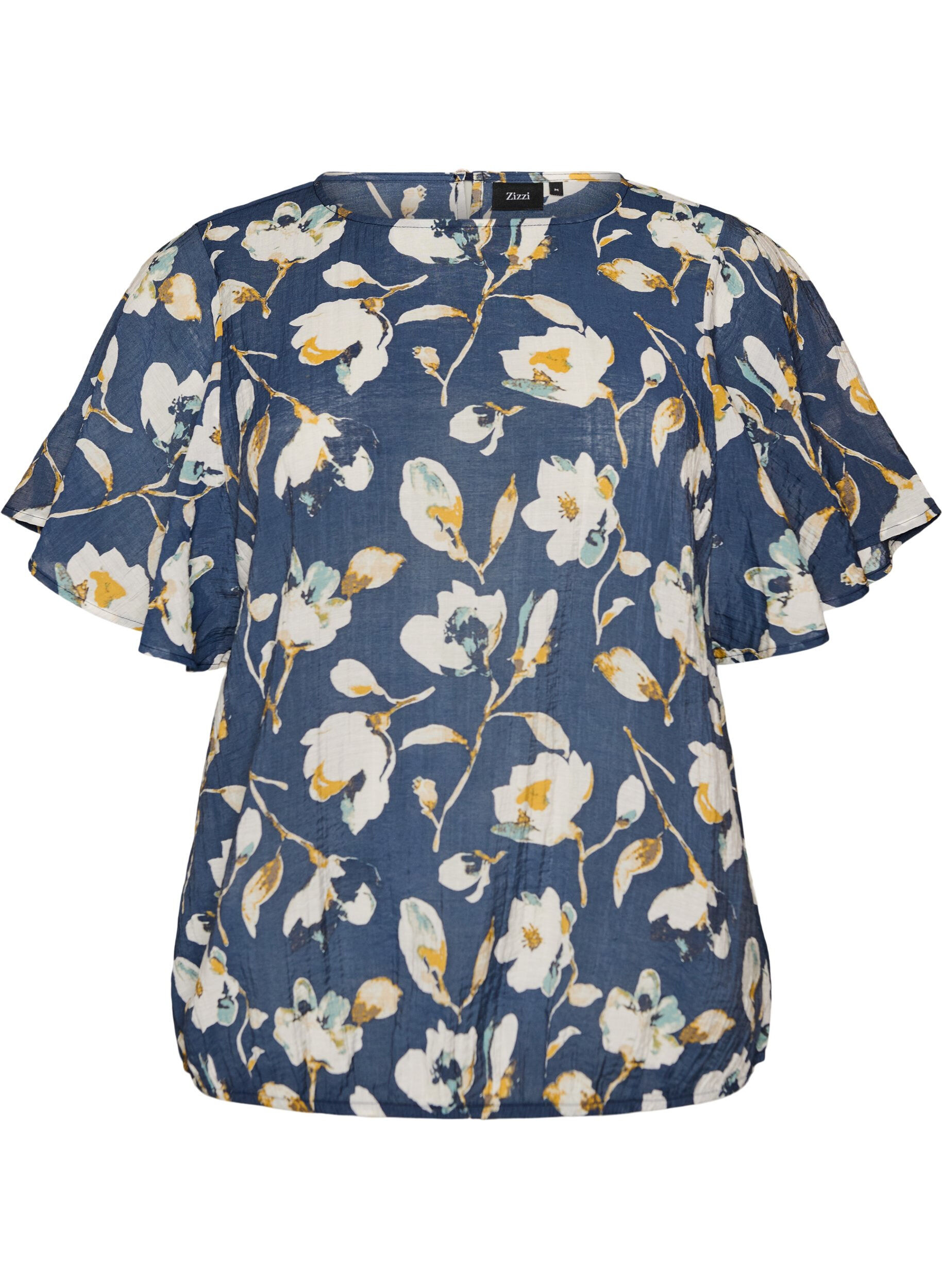 Bluse mit Ballonform und Fl&uuml;gel&auml;rmeln