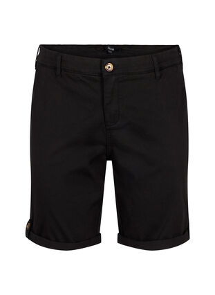 Kurze Hosen im Chino-Stil mit Taschen, Black, Packshot image number 0