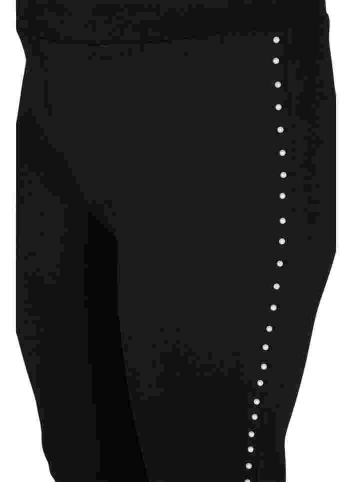 Leggings mit Perlen, Black, Packshot image number 2