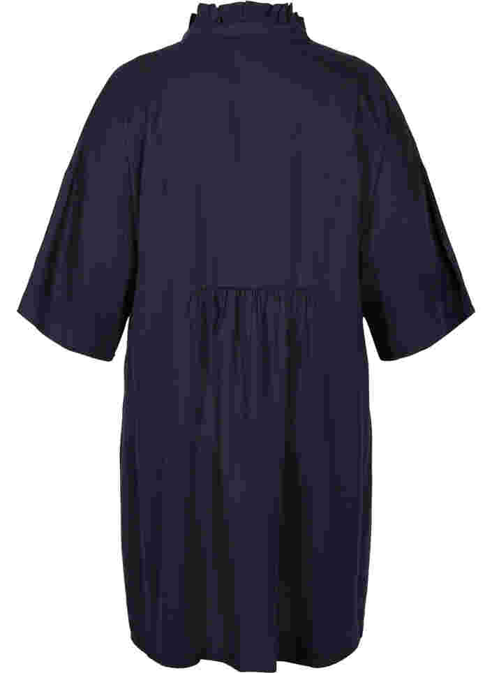 Kleid mit 3/4-Ärmeln aus Lyocell (TENCEL™), Black, Packshot image number 1